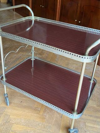 Carrito de bebidas vintage madera y metal