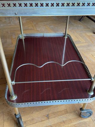 Carrito de bebidas vintage madera y metal