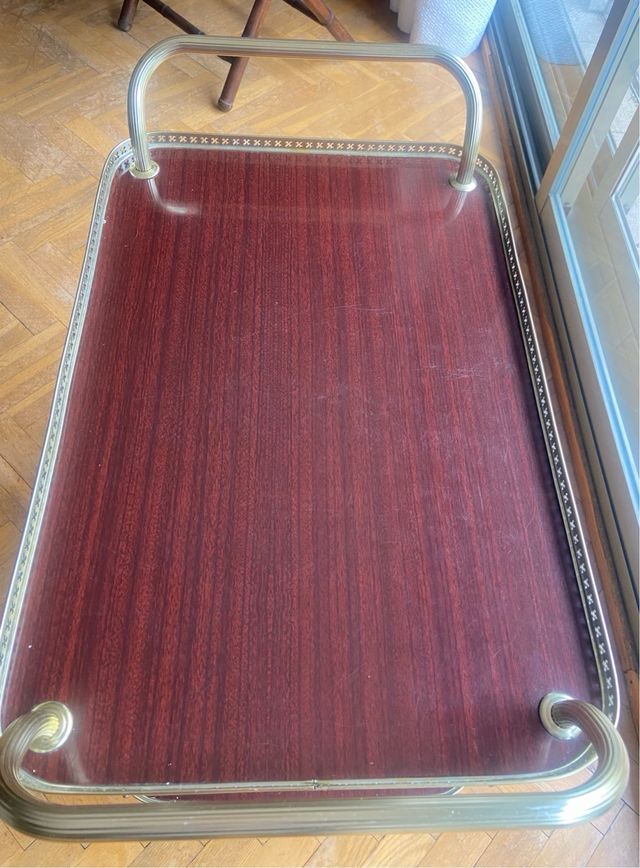 Carrito de bebidas vintage madera y metal