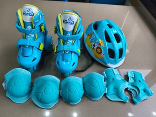 Patines Ajustables T 27-30 + Casco y Protecciones