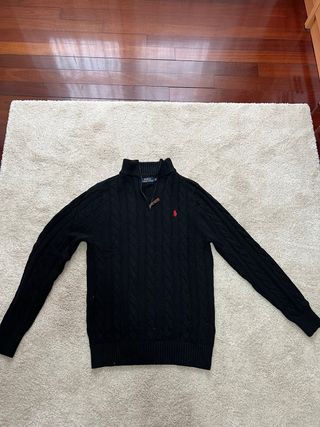 Jersey Polo Ralph Lauren Negro Cable Knit