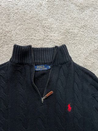 Jersey Polo Ralph Lauren Negro Cable Knit