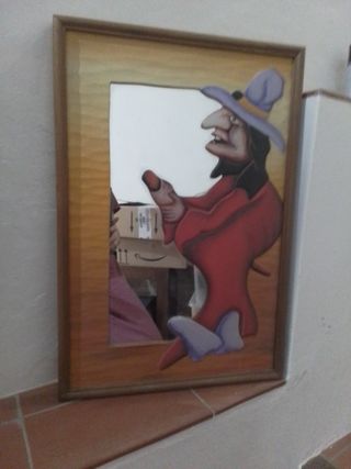Espejo madera brujas