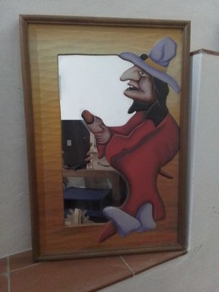 Espejo madera brujas
