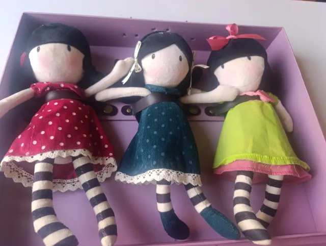 Set 3 Muñecas Gorjuss 30cm + Maleta