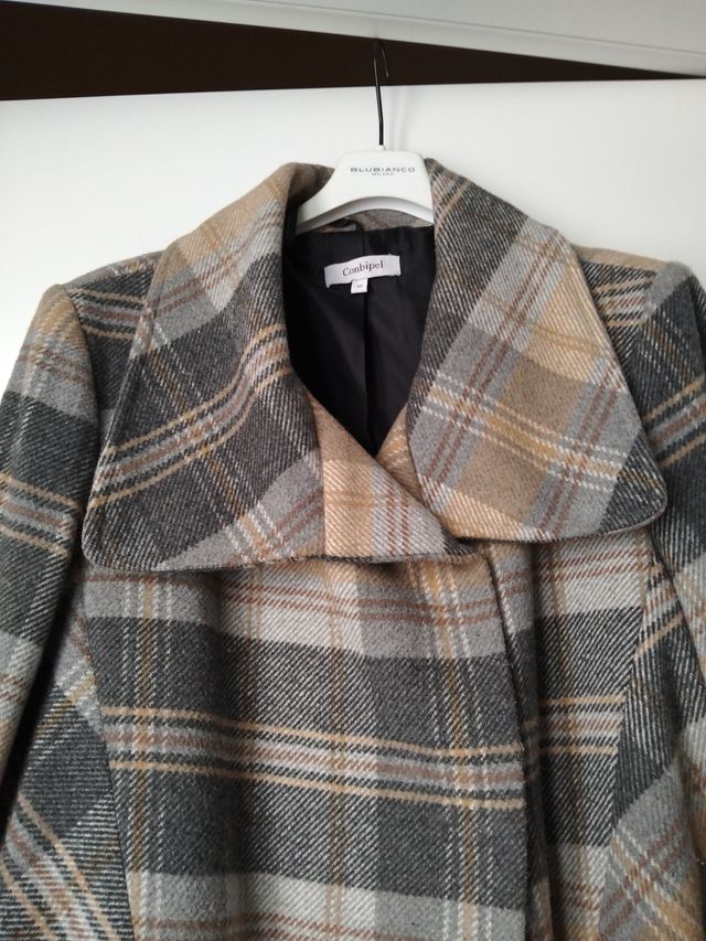 Cappotto Conbipel Beige/Grigio
