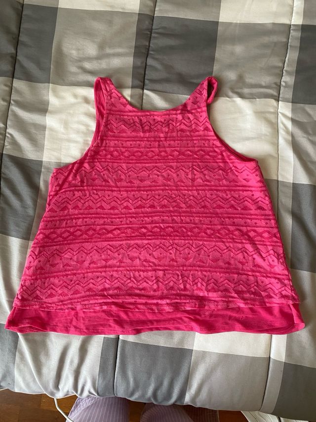 Camiseta sin mangas H&M niña rosa