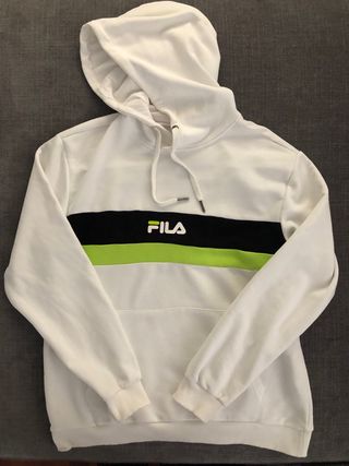 Sudadera con capucha Fila blanca y verde