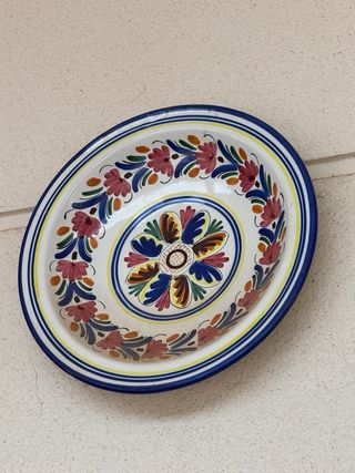 Plato decorativo de pared floral 
12 unidades