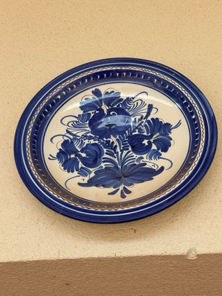 Plato decorativo de pared floral 
12 unidades