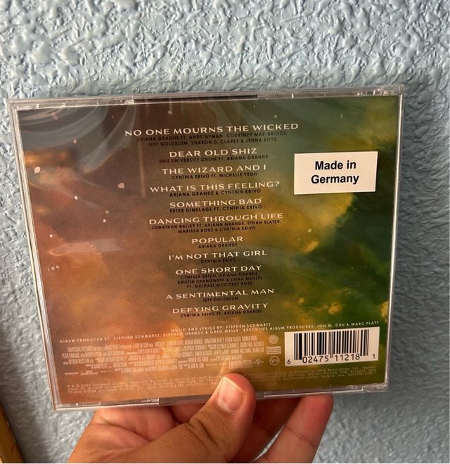 CD della colonna sonora di Wicked.