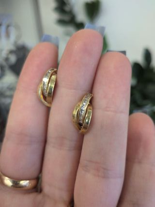 Pendientes Oro 18k Cierre Presión