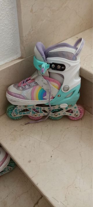 Patines ajustables SULIFEEL color blanco y turques