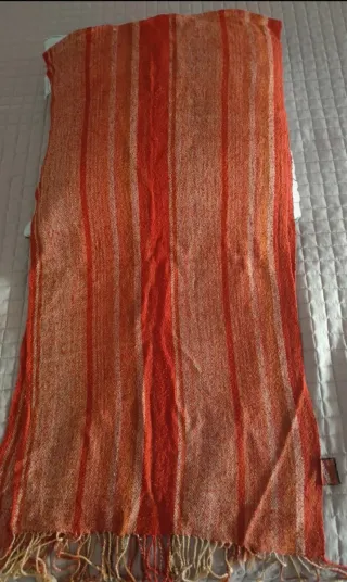 Pashmina Narducci donna arancione e beige
