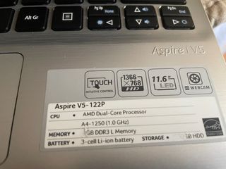 Acer Aspire V5 6 GB RAM 160GB HD