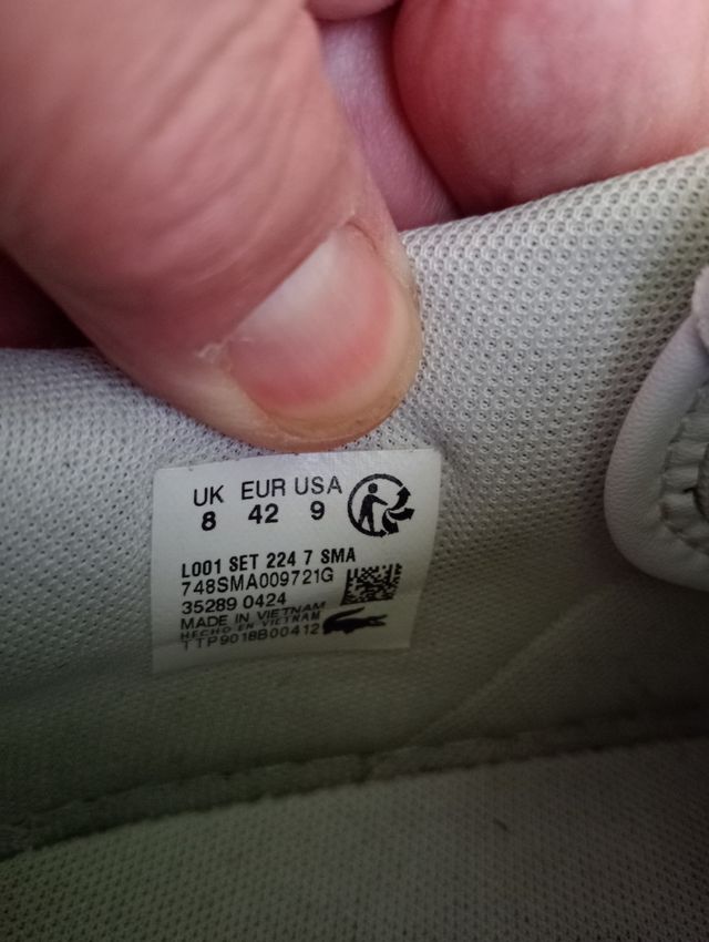 Deportivas Lacoste piel Talla 42.5