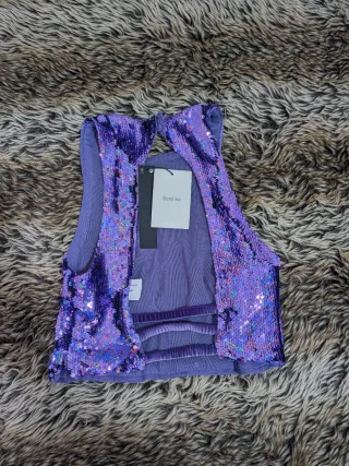 Top lentejuelas Bershka 