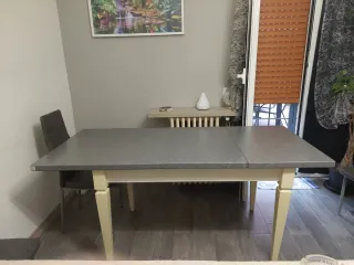 Tavolo allungabile pietra e legno foto allegate