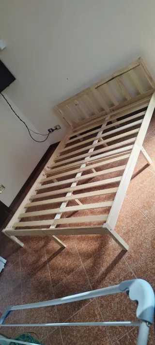 Struttura letto legno pino 140x90 cm