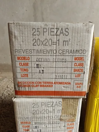4m² Azulejos Cerámicos Blanco Oceano
