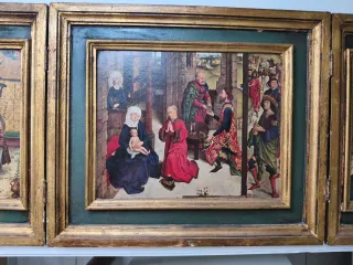 Tríptico Flamenco Antiguo Madera y Tabla