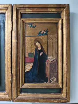 Tríptico Flamenco Antiguo Madera y Tabla