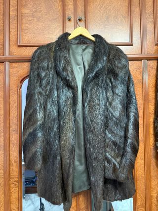 Abrigo de zorro auténtico