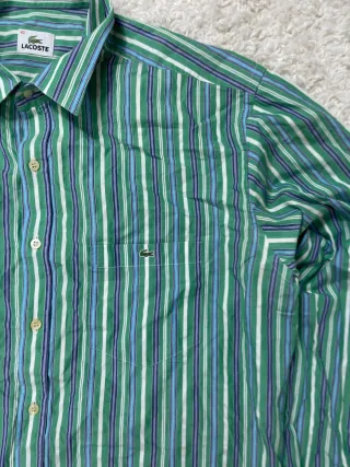 ¡¡OFERTA! Talla L Camisa Lacoste Rayas Manga Larga