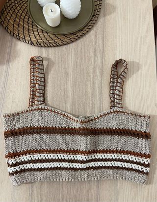 Top Crochet Zara Talla M