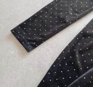 Vestido de invierno muje negro detalles plateados