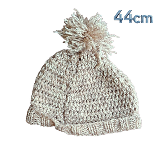 2 Gorros Bege e Amarelo 44cm