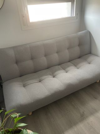 Sofá cama 3 plazas gris