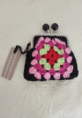 Portamonete uncinetto clic clac all'uncinetto