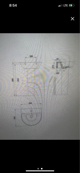 Lavabo de pie de porcelana blanco sin grifo
