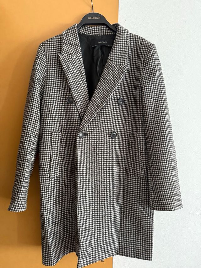 Chaqueta Zara Cuadros Doble Botonadura