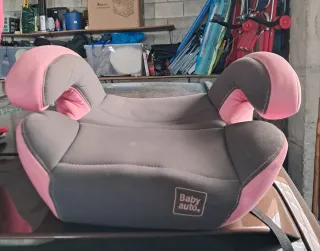 Alzador coche Baby auto. rosa y gris