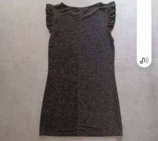 Vestido mujer Sense negro y dorado