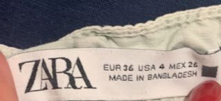 Pantalón Zara Verde Claro Talla 38