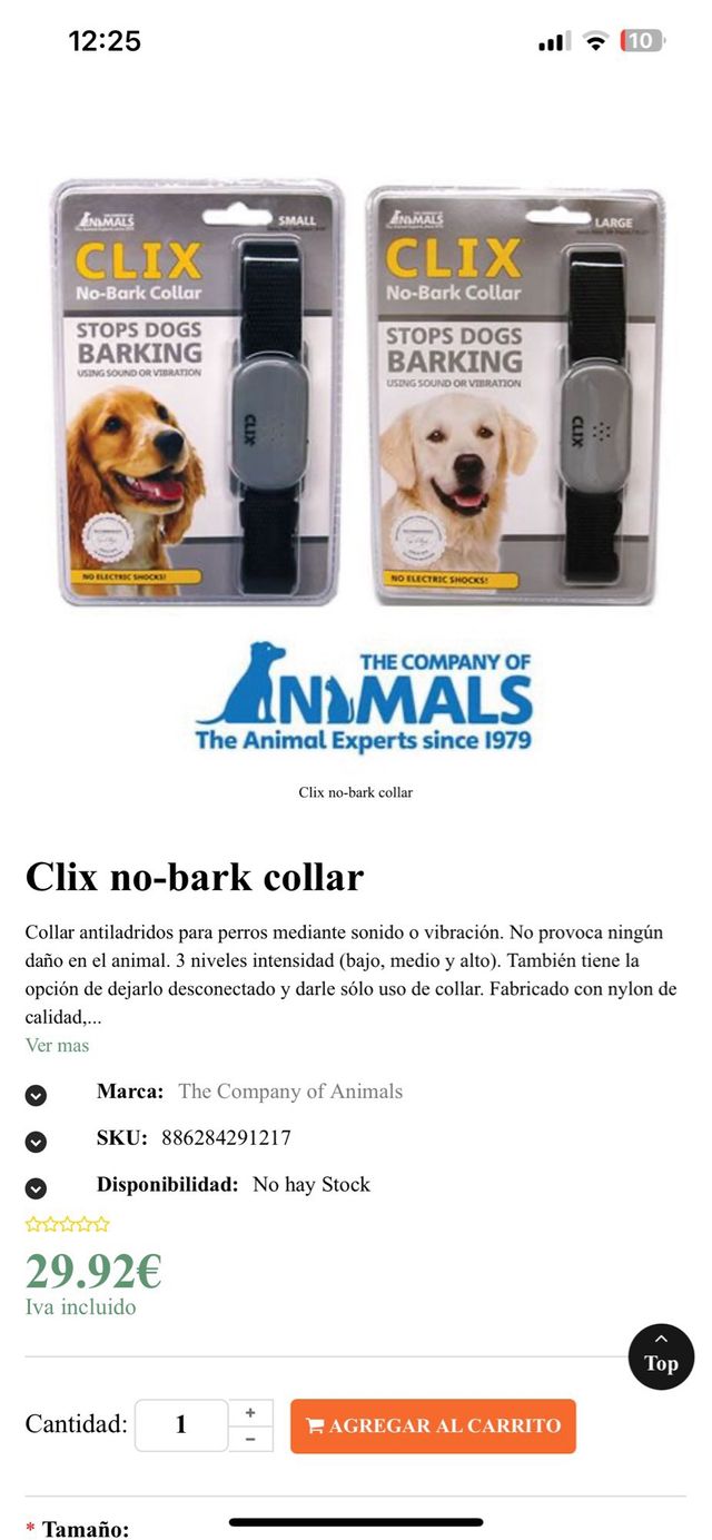 Collar CLIX para perros con sonido y vibración