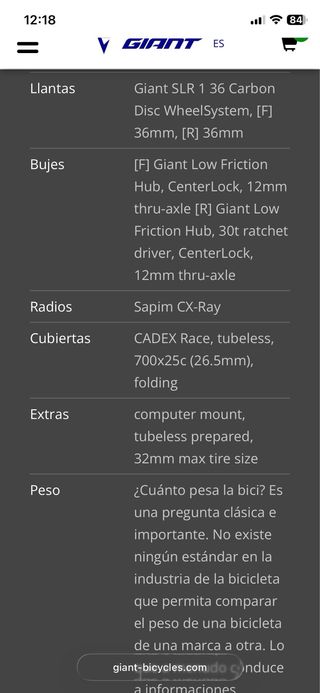 Giant TCR Advanced Pro 0 Talla M