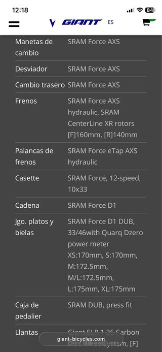 Giant TCR Advanced Pro 0 Talla M
