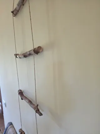 Escalera decorativa madera decoracion pared baño