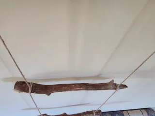 Escalera decorativa madera decoracion pared baño