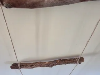 Escalera decorativa madera decoracion pared baño