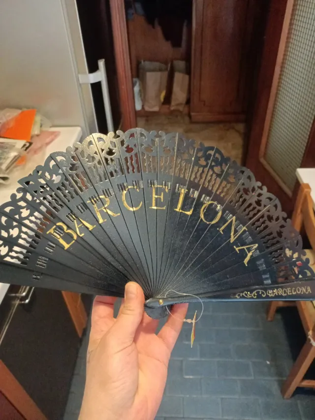 Ventaglio Abanico Español dipinto a mano da collez