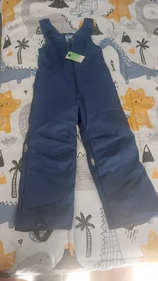 Mono nieve niño azul