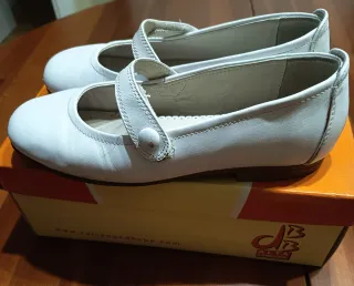 Zapatos comunión niña ALTA blancos talla 34
