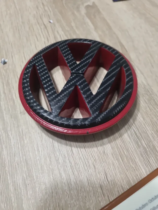 Anagrama VW Golf 3 GTI Carbono Rojo