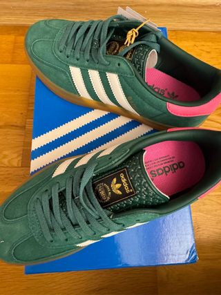 Adidas Gazelle Mujer Nuevas Verde/Rosa