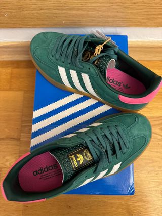 Adidas Gazelle Mujer Nuevas Verde/Rosa